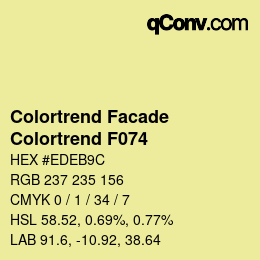 Código de color: Colortrend Facade - Colortrend F074 | qconv.com