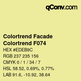 カラーコード: Colortrend Facade - Colortrend F074 | qconv.com