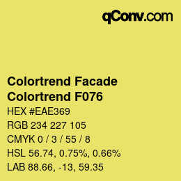 Farbcode: Colortrend Facade - Colortrend F076 | qconv.com