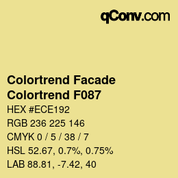 Código de color: Colortrend Facade - Colortrend F087 | qconv.com