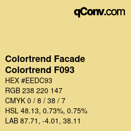 Código de color: Colortrend Facade - Colortrend F093 | qconv.com