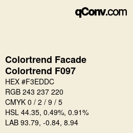 カラーコード: Colortrend Facade - Colortrend F097 | qconv.com