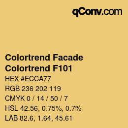 Código de color: Colortrend Facade - Colortrend F101 | qconv.com