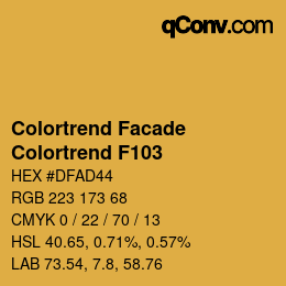 Código de color: Colortrend Facade - Colortrend F103 | qconv.com