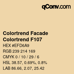 Código de color: Colortrend Facade - Colortrend F107 | qconv.com