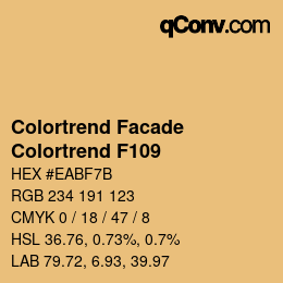 Código de color: Colortrend Facade - Colortrend F109 | qconv.com