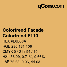 Código de color: Colortrend Facade - Colortrend F110 | qconv.com