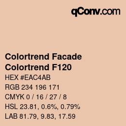カラーコード: Colortrend Facade - Colortrend F120 | qconv.com