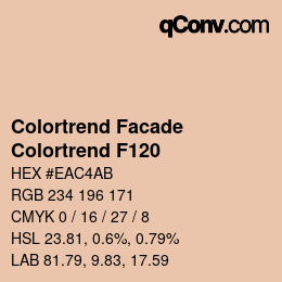 カラーコード: Colortrend Facade - Colortrend F120 | qconv.com