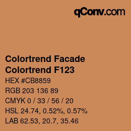 カラーコード: Colortrend Facade - Colortrend F123 | qconv.com