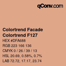 Color code: Colortrend Facade - Colortrend F127 | qconv.com