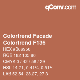 Color code: Colortrend Facade - Colortrend F136 | qconv.com