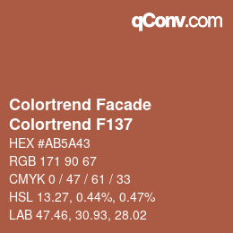 Color code: Colortrend Facade - Colortrend F137 | qconv.com