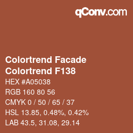 カラーコード: Colortrend Facade - Colortrend F138 | qconv.com
