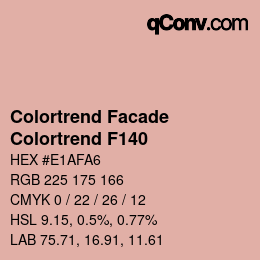 Color code: Colortrend Facade - Colortrend F140 | qconv.com