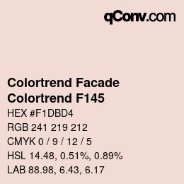 Color code: Colortrend Facade - Colortrend F145 | qconv.com