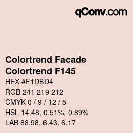 カラーコード: Colortrend Facade - Colortrend F145 | qconv.com