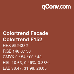 Color code: Colortrend Facade - Colortrend F152 | qconv.com