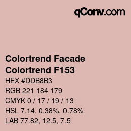 Color code: Colortrend Facade - Colortrend F153 | qconv.com