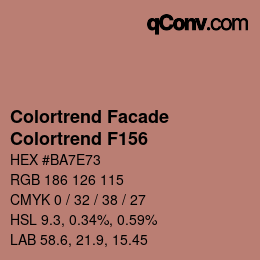 Color code: Colortrend Facade - Colortrend F156 | qconv.com