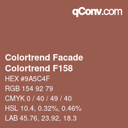 Color code: Colortrend Facade - Colortrend F158 | qconv.com