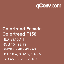 カラーコード: Colortrend Facade - Colortrend F158 | qconv.com