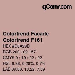 Color code: Colortrend Facade - Colortrend F161 | qconv.com