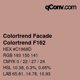 カラーコード: Colortrend Facade - Colortrend F162 | qconv.com