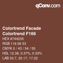 カラーコード: Colortrend Facade - Colortrend F166 | qconv.com
