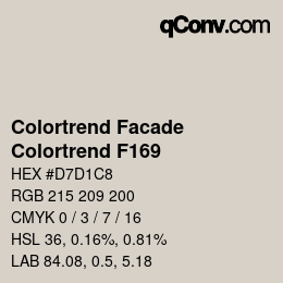 カラーコード: Colortrend Facade - Colortrend F169 | qconv.com