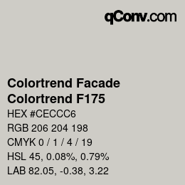 Color code: Colortrend Facade - Colortrend F175 | qconv.com