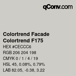 Color code: Colortrend Facade - Colortrend F175 | qconv.com