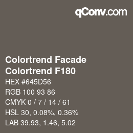 カラーコード: Colortrend Facade - Colortrend F180 | qconv.com