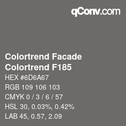 Color code: Colortrend Facade - Colortrend F185 | qconv.com