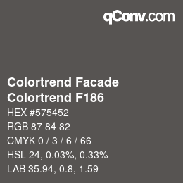 Color code: Colortrend Facade - Colortrend F186 | qconv.com