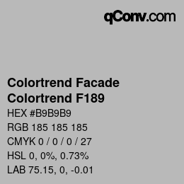 カラーコード: Colortrend Facade - Colortrend F189 | qconv.com
