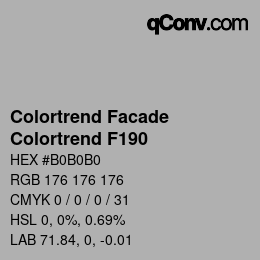 Code couleur: Colortrend Facade - Colortrend F190 | qconv.com