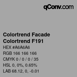 カラーコード: Colortrend Facade - Colortrend F191 | qconv.com