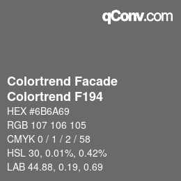 Color code: Colortrend Facade - Colortrend F194 | qconv.com