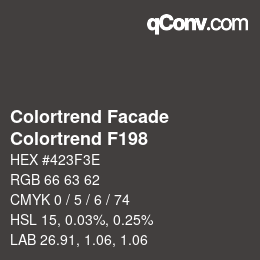 Código de color: Colortrend Facade - Colortrend F198 | qconv.com