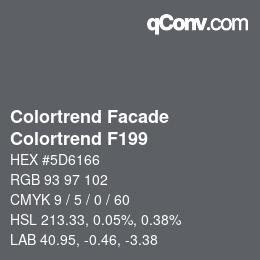 カラーコード: Colortrend Facade - Colortrend F199 | qconv.com