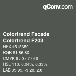 カラーコード: Colortrend Facade - Colortrend F203 | qconv.com