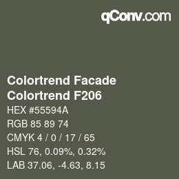 Color code: Colortrend Facade - Colortrend F206 | qconv.com