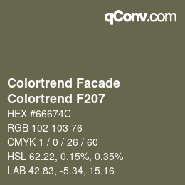 Color code: Colortrend Facade - Colortrend F207 | qconv.com