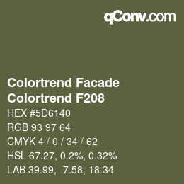 カラーコード: Colortrend Facade - Colortrend F208 | qconv.com