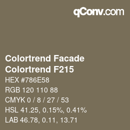 Color code: Colortrend Facade - Colortrend F215 | qconv.com