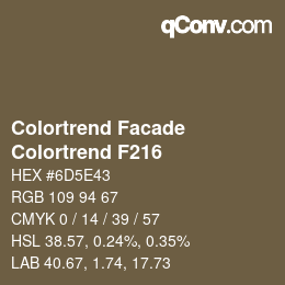 Color code: Colortrend Facade - Colortrend F216 | qconv.com