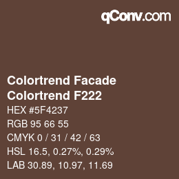 カラーコード: Colortrend Facade - Colortrend F222 | qconv.com