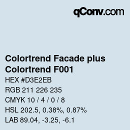 Código de color: Colortrend Facade plus - Colortrend F001 | qconv.com