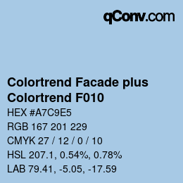 Farbcode: Colortrend Facade plus - Colortrend F010 | qconv.com